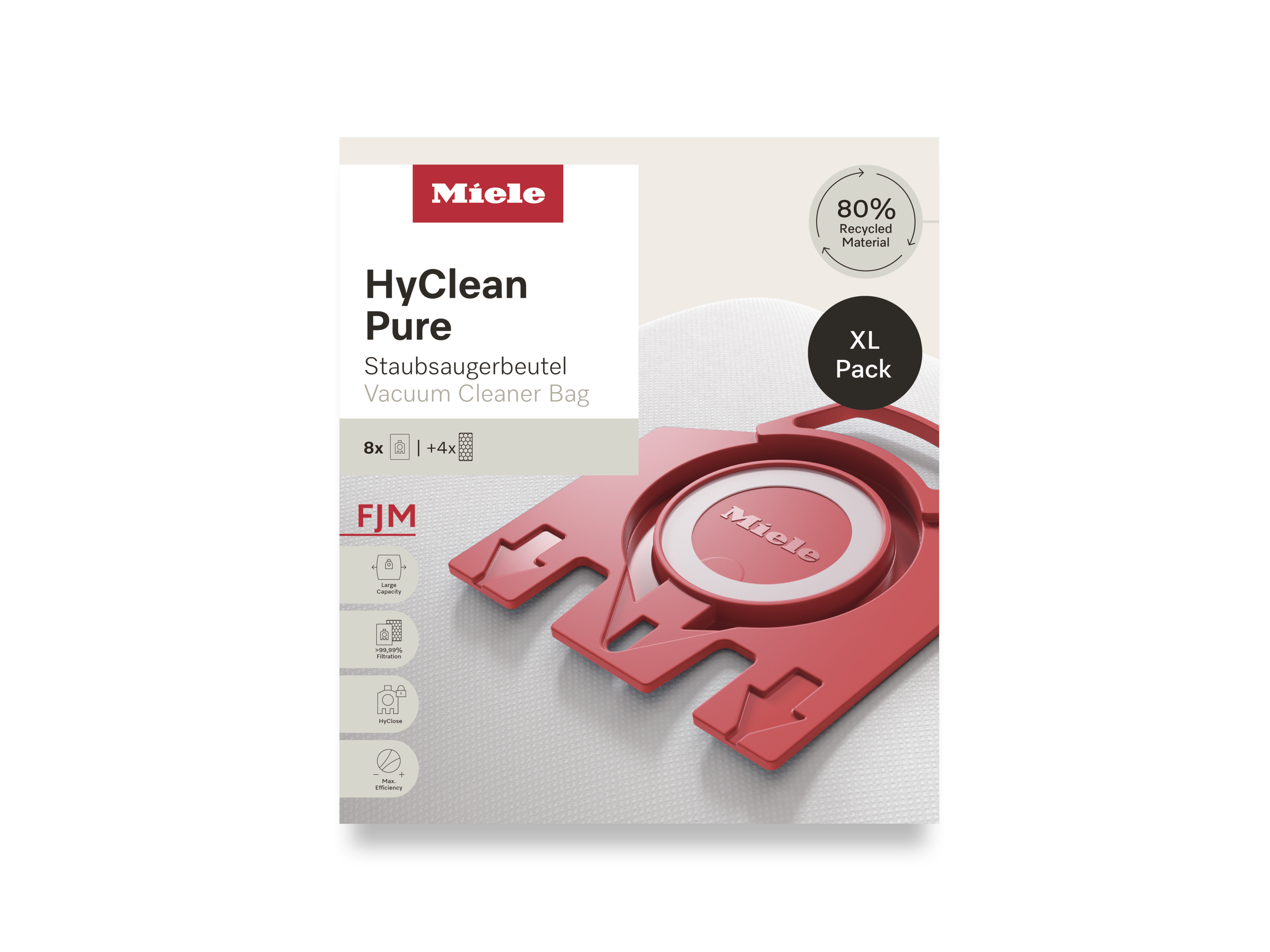 Комплект мешков-пылесборников HyClean Pure FJN XL Miele купить в Уфе | Всегда в наличии! | Артикул 12498160 | Официальный сайт
