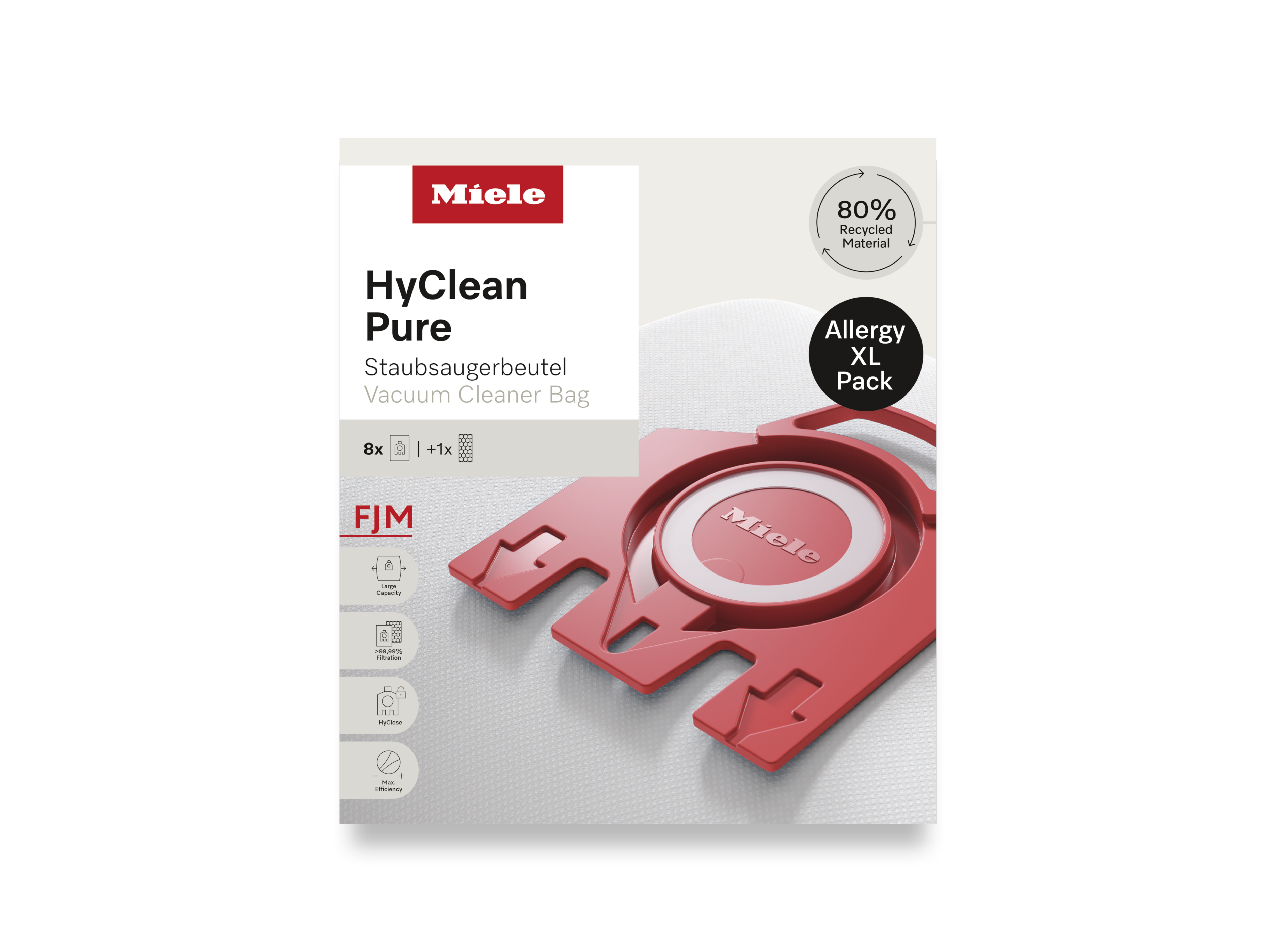 Комплект мешков-пылесборников HyClean Pure FJN Allergy XL Miele купить в Уфе | Всегда в наличии! | Артикул 12498190 | Официальный сайт