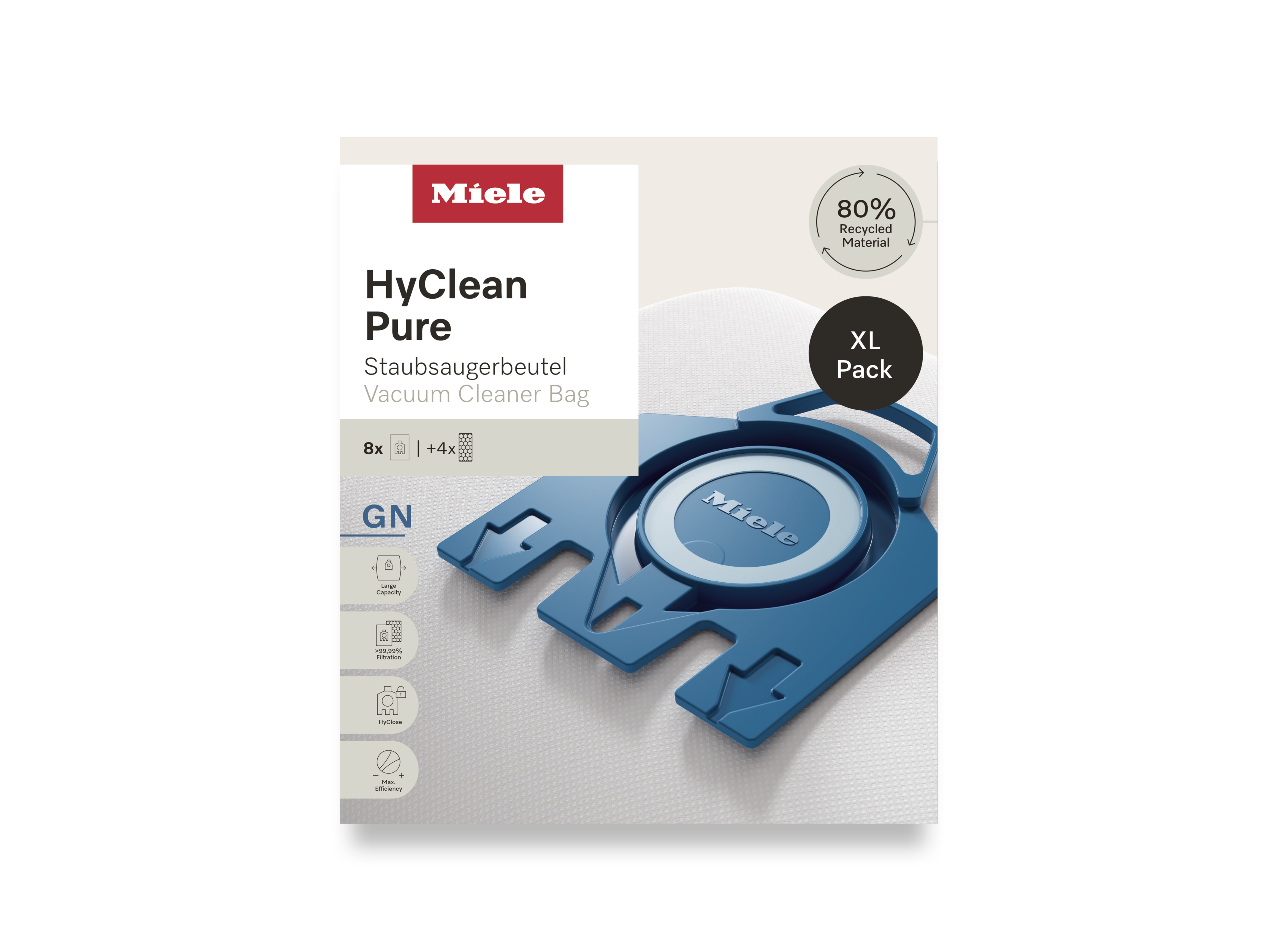 Комплект мешков-пылесборников HyClean Pure GN XL Miele купить в Уфе | Всегда в наличии! | Артикул 12497870 | Официальный сайт
