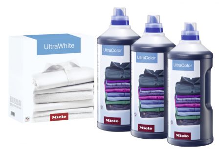 Набор моющих средств для ухода за бельём 3×UltraColor + 1×UltraWhite Miele купить в Уфе | Всегда в наличии! | Артикул 11518190 | Официальный сайт